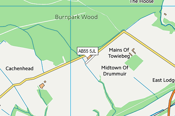 AB55 5JL map - OS VectorMap District (Ordnance Survey) AB55 5JL map - OS VectorMap District (Ordnance Survey)