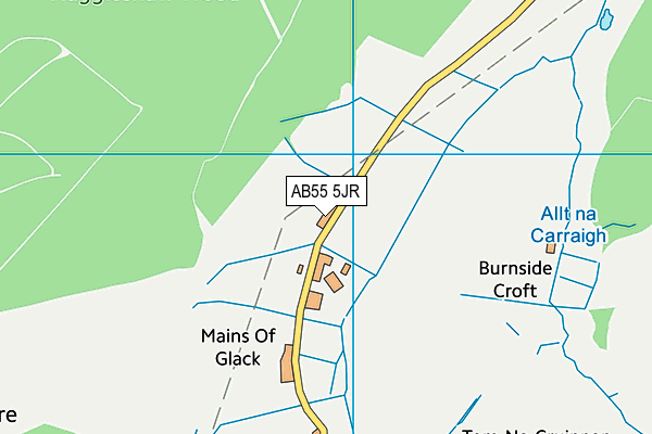 AB55 5JR map - OS VectorMap District (Ordnance Survey) AB55 5JR map - OS VectorMap District (Ordnance Survey)