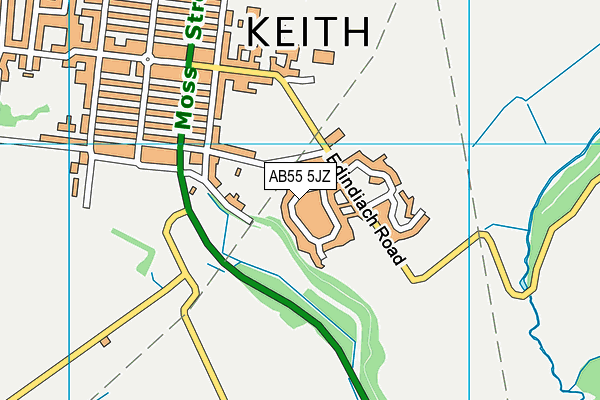 AB55 5JZ map - OS VectorMap District (Ordnance Survey) AB55 5JZ map - OS VectorMap District (Ordnance Survey)