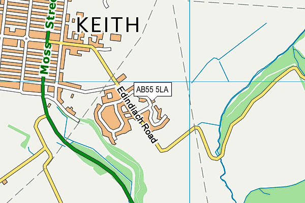 AB55 5LA map - OS VectorMap District (Ordnance Survey) AB55 5LA map - OS VectorMap District (Ordnance Survey)