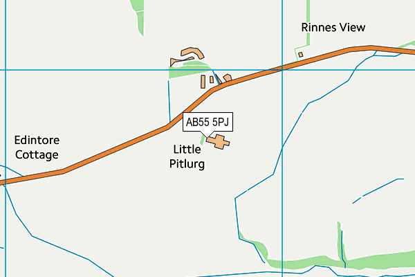 AB55 5PJ map - OS VectorMap District (Ordnance Survey) AB55 5PJ map - OS VectorMap District (Ordnance Survey)