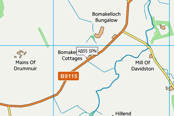 AB55 5PN map - OS VectorMap District (Ordnance Survey)