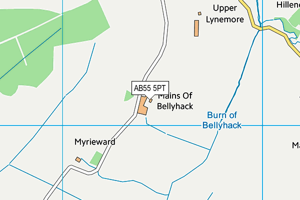 AB55 5PT map - OS VectorMap District (Ordnance Survey) AB55 5PT map - OS VectorMap District (Ordnance Survey)