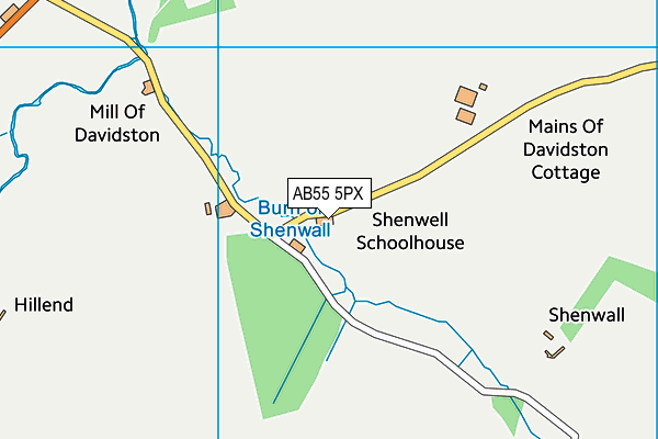 AB55 5PX map - OS VectorMap District (Ordnance Survey) AB55 5PX map - OS VectorMap District (Ordnance Survey)