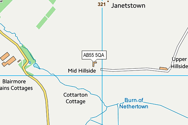 AB55 5QA map - OS VectorMap District (Ordnance Survey)