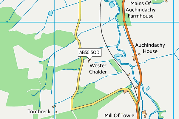 AB55 5QD map - OS VectorMap District (Ordnance Survey) AB55 5QD map - OS VectorMap District (Ordnance Survey)