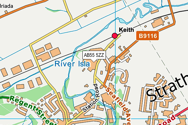 AB55 5ZZ map - OS VectorMap District (Ordnance Survey) AB55 5ZZ map - OS VectorMap District (Ordnance Survey)