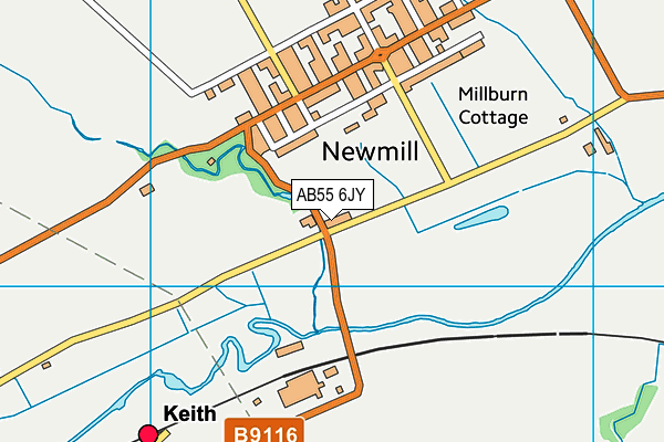 AB55 6JY map - OS VectorMap District (Ordnance Survey) AB55 6JY map - OS VectorMap District (Ordnance Survey)
