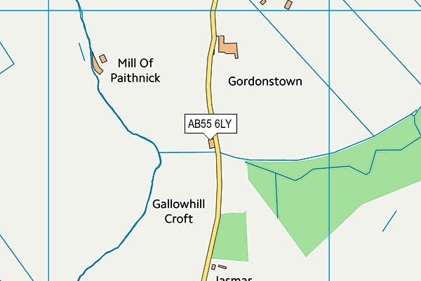 AB55 6LY map - OS VectorMap District (Ordnance Survey) AB55 6LY map - OS VectorMap District (Ordnance Survey)