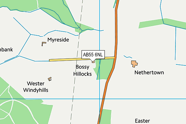 AB55 6NL map - OS VectorMap District (Ordnance Survey) AB55 6NL map - OS VectorMap District (Ordnance Survey)