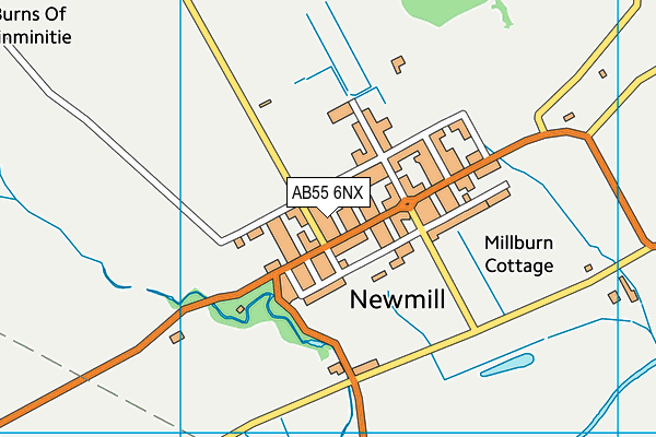 AB55 6NX map - OS VectorMap District (Ordnance Survey) AB55 6NX map - OS VectorMap District (Ordnance Survey)