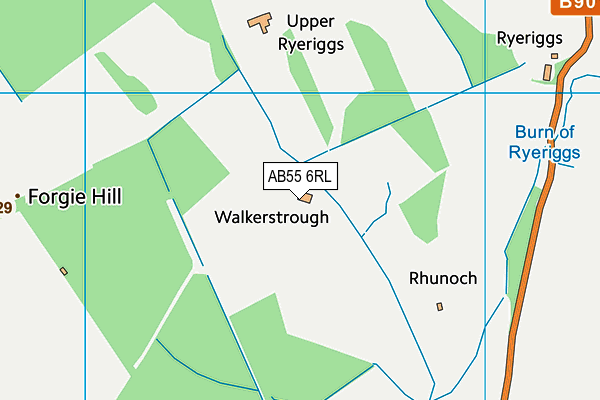 AB55 6RL map - OS VectorMap District (Ordnance Survey) AB55 6RL map - OS VectorMap District (Ordnance Survey)