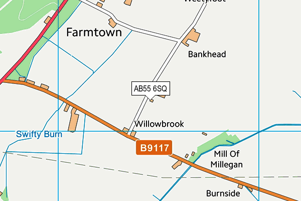 AB55 6SQ map - OS VectorMap District (Ordnance Survey) AB55 6SQ map - OS VectorMap District (Ordnance Survey)