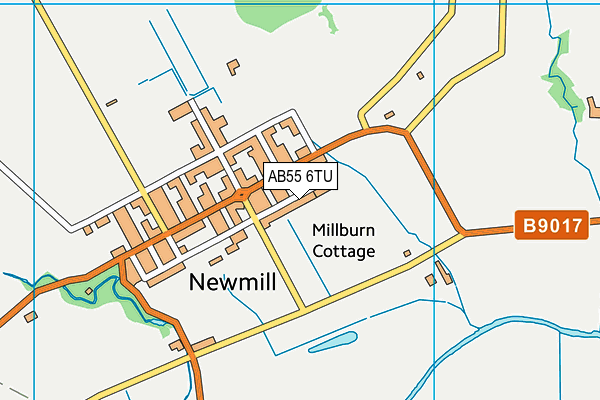 AB55 6TU map - OS VectorMap District (Ordnance Survey)
