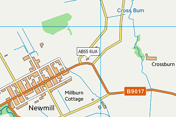AB55 6UA map - OS VectorMap District (Ordnance Survey) AB55 6UA map - OS VectorMap District (Ordnance Survey)