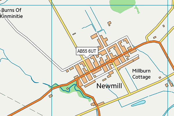 AB55 6UT map - OS VectorMap District (Ordnance Survey)