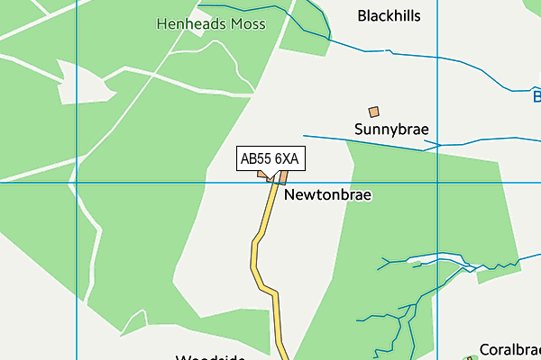 AB55 6XA map - OS VectorMap District (Ordnance Survey) AB55 6XA map - OS VectorMap District (Ordnance Survey)