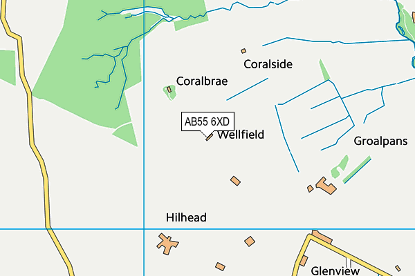 AB55 6XD map - OS VectorMap District (Ordnance Survey) AB55 6XD map - OS VectorMap District (Ordnance Survey)