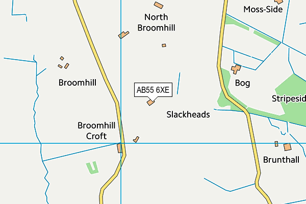 AB55 6XE map - OS VectorMap District (Ordnance Survey) AB55 6XE map - OS VectorMap District (Ordnance Survey)