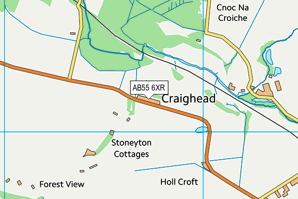 AB55 6XR map - OS VectorMap District (Ordnance Survey)