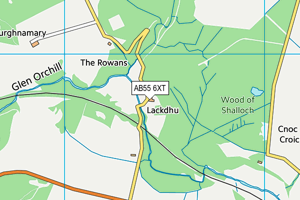 AB55 6XT map - OS VectorMap District (Ordnance Survey) AB55 6XT map - OS VectorMap District (Ordnance Survey)