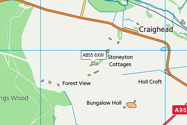 AB55 6XW map - OS VectorMap District (Ordnance Survey) AB55 6XW map - OS VectorMap District (Ordnance Survey)