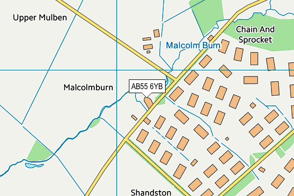 AB55 6YB map - OS VectorMap District (Ordnance Survey) AB55 6YB map - OS VectorMap District (Ordnance Survey)