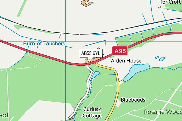 AB55 6YL map - OS VectorMap District (Ordnance Survey) AB55 6YL map - OS VectorMap District (Ordnance Survey)