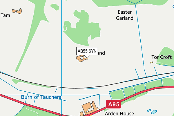 AB55 6YN map - OS VectorMap District (Ordnance Survey) AB55 6YN map - OS VectorMap District (Ordnance Survey)