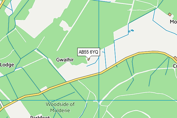 AB55 6YQ map - OS VectorMap District (Ordnance Survey) AB55 6YQ map - OS VectorMap District (Ordnance Survey)