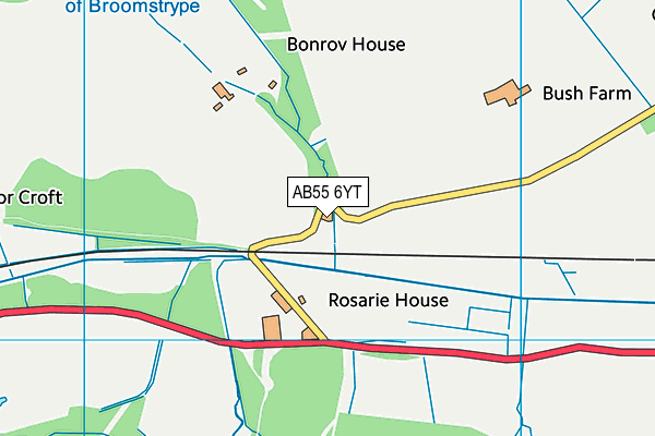 AB55 6YT map - OS VectorMap District (Ordnance Survey) AB55 6YT map - OS VectorMap District (Ordnance Survey)