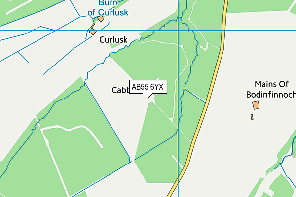 AB55 6YX map - OS VectorMap District (Ordnance Survey) AB55 6YX map - OS VectorMap District (Ordnance Survey)