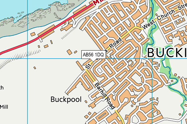 AB56 1DQ map - OS VectorMap District (Ordnance Survey) AB56 1DQ map - OS VectorMap District (Ordnance Survey)