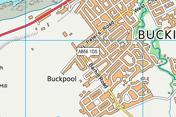 AB56 1DS map - OS VectorMap District (Ordnance Survey) AB56 1DS map - OS VectorMap District (Ordnance Survey)