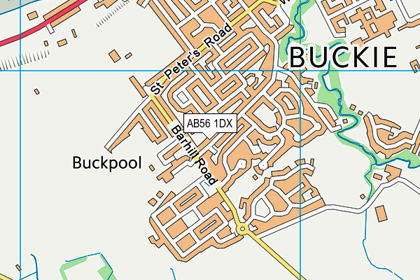 AB56 1DX map - OS VectorMap District (Ordnance Survey) AB56 1DX map - OS VectorMap District (Ordnance Survey)