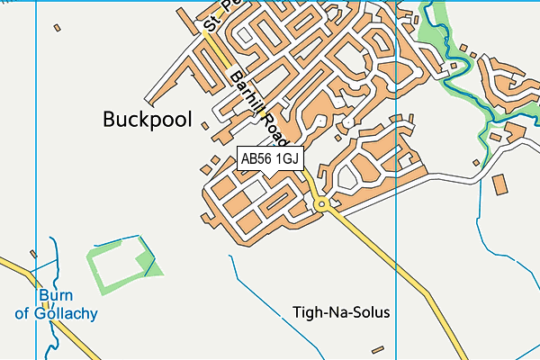 AB56 1GJ map - OS VectorMap District (Ordnance Survey) AB56 1GJ map - OS VectorMap District (Ordnance Survey)