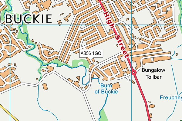 AB56 1GQ map - OS VectorMap District (Ordnance Survey)