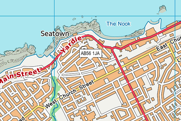AB56 1JA map - OS VectorMap District (Ordnance Survey) AB56 1JA map - OS VectorMap District (Ordnance Survey)