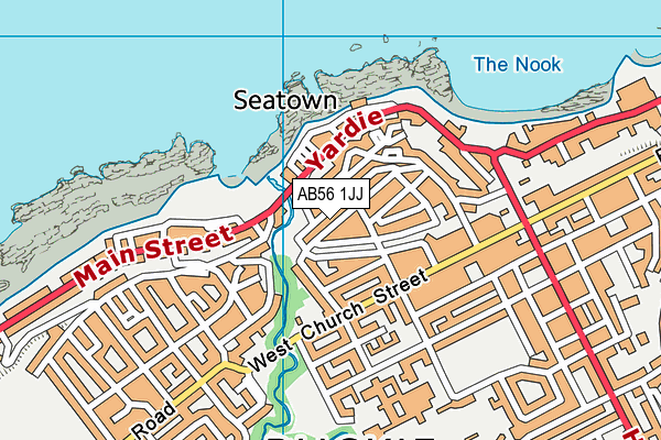 AB56 1JJ map - OS VectorMap District (Ordnance Survey) AB56 1JJ map - OS VectorMap District (Ordnance Survey)