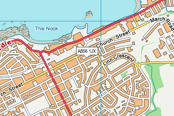 AB56 1JX map - OS VectorMap District (Ordnance Survey) AB56 1JX map - OS VectorMap District (Ordnance Survey)