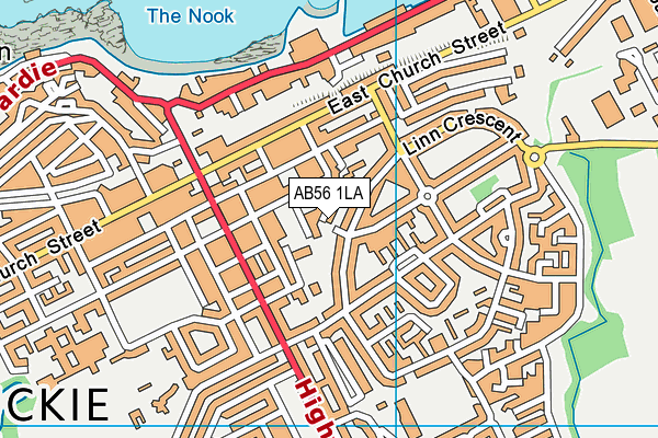 AB56 1LA map - OS VectorMap District (Ordnance Survey) AB56 1LA map - OS VectorMap District (Ordnance Survey)