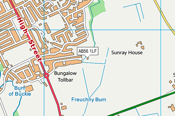 AB56 1LF map - OS VectorMap District (Ordnance Survey) AB56 1LF map - OS VectorMap District (Ordnance Survey)