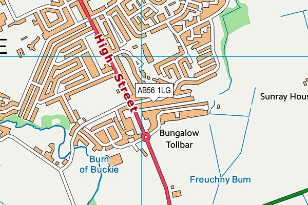 AB56 1LG map - OS VectorMap District (Ordnance Survey) AB56 1LG map - OS VectorMap District (Ordnance Survey)