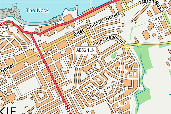 AB56 1LN map - OS VectorMap District (Ordnance Survey) AB56 1LN map - OS VectorMap District (Ordnance Survey)