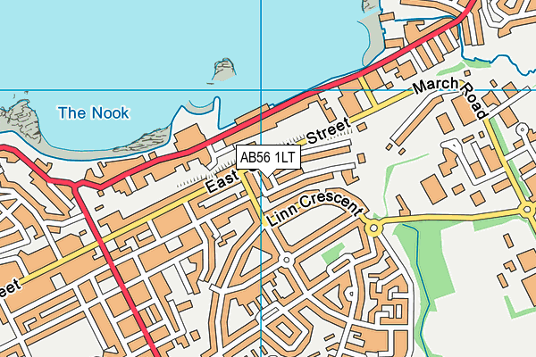 AB56 1LT map - OS VectorMap District (Ordnance Survey) AB56 1LT map - OS VectorMap District (Ordnance Survey)