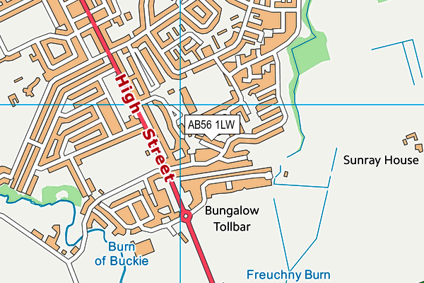 AB56 1LW map - OS VectorMap District (Ordnance Survey) AB56 1LW map - OS VectorMap District (Ordnance Survey)