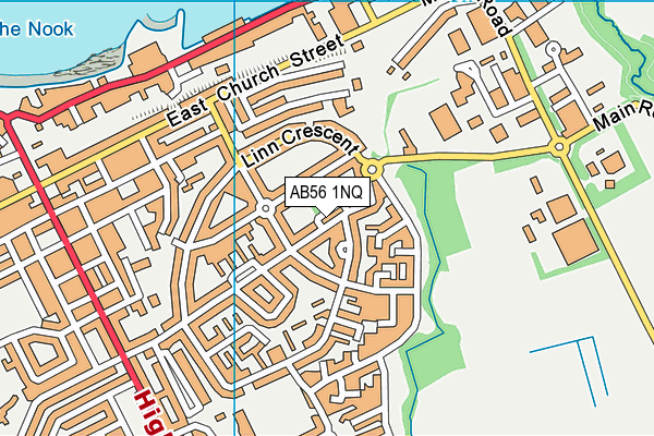 AB56 1NQ map - OS VectorMap District (Ordnance Survey) AB56 1NQ map - OS VectorMap District (Ordnance Survey)