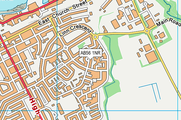 AB56 1NR map - OS VectorMap District (Ordnance Survey)
