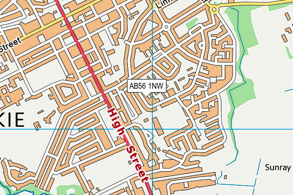 AB56 1NW map - OS VectorMap District (Ordnance Survey) AB56 1NW map - OS VectorMap District (Ordnance Survey)