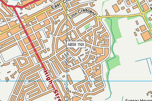 AB56 1NX map - OS VectorMap District (Ordnance Survey) AB56 1NX map - OS VectorMap District (Ordnance Survey)